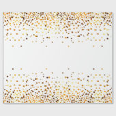 wit goud glitter faux folie confetti cadeaupapier (Vlak)