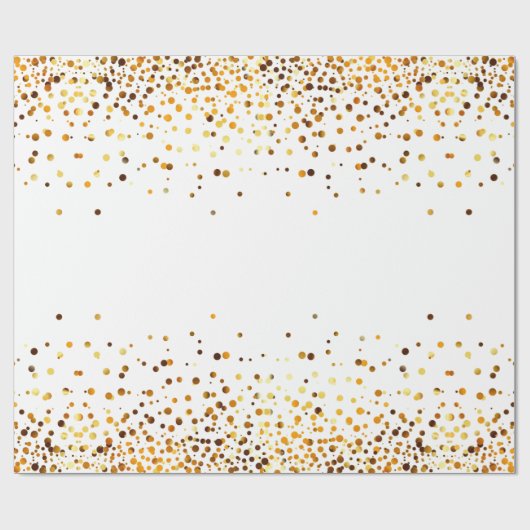 wit goud glitter faux folie confetti cadeaupapier (Vlak)