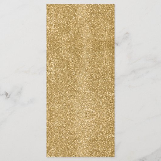 Wit & Goud Glitter Ovaal Bruiloft Receptie Menu (Achterkant)