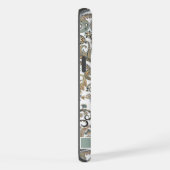  Wit Goud Grijs Blauw Paisley iPhone Hoesje (Rechterkant)