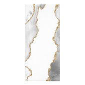 Wit, Goud & Grijs Mist Agate Program Reclamekaart (Achterkant)