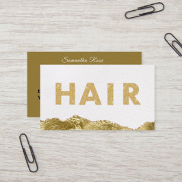 Wit Goud Haar Stylist Promotionele QR code Visitekaartje