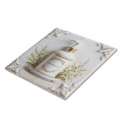 Wit & Goud Handwas Zeepfles Grappige Badkamer Tegeltje (Zijkant)