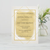 Wit goud ingelijst formele corporate open huis kaart (Staand voorkant)