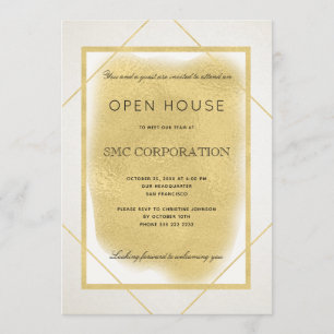 Wit goud ingelijst formele corporate open huis kaart