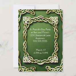 Wit Goud Keltisch Lijst St. Patrick's Day Kaart