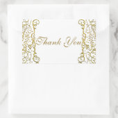 Wit Goud Koninklijk Kasteel Sprookje Prinses Favor Rechthoekige Sticker (Tas)