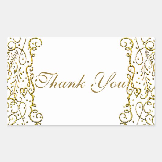 Wit Goud Koninklijk Kasteel Sprookje Prinses Favor Rechthoekige Sticker (Voorkant)