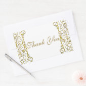 Wit Goud Koninklijk Kasteel Sprookje Prinses Favor Rechthoekige Sticker (Envelop)