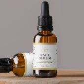 Wit & Goud Kosmetisch 1 OZ Dropper Flessenetiket Etiket