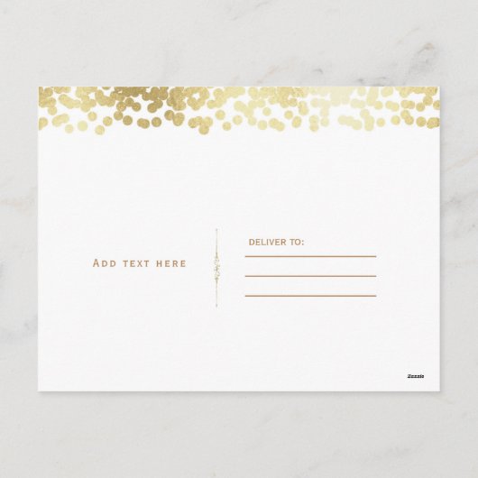 Wit & Goud LIEFDE & VREUGDE Modern Nieuwjaars Foto Feestdagenkaart (Achterkant)