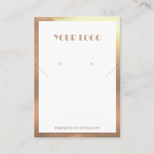 Wit Goud Lijst Moderne kettingen oorbellen Visitekaartje (Voorkant)