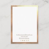 Wit Goud Lijst Moderne kettingen oorbellen Visitekaartje (Achterkant)
