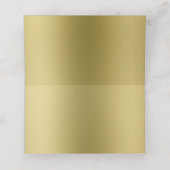 Wit & Goud Lint Bruiloft Gereserveerde Plaats Kaar Plaatskaartje (Binnenkant ongevouwen)