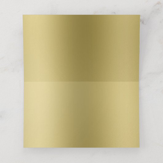 Wit & Goud Lint Bruiloft Gereserveerde Plaats Kaar Plaatskaartje (Binnenkant ongevouwen)