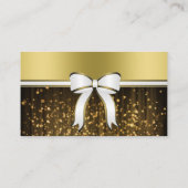 Wit & Goud Lint Bruiloft Website Behuizing Informatiekaartje (Achterkant)