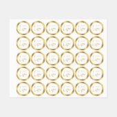 Wit & Goud Lux Boutique Logo Waterdichte Kleding Labels (Vel)