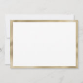 Wit goud marine blauw glitter geometrische RSVP Kaart (Achterkant)