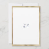 Wit goud marine blauw glitter glamour Tabel Nummer Kaart (Achterkant)