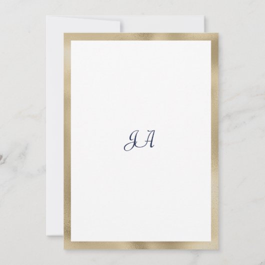 Wit goud marine blauw glitter glamour Tabel Nummer Kaart (Achterkant)