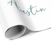 Wit Goud Marine Huwelijk/Douche Gefeliciteerd Cadeaupapier (Rol Hoek)