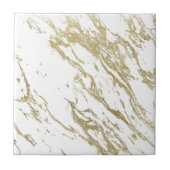 Wit & Goud Marmer Luxe Keramische Tegels Tegeltje (Voorkant)