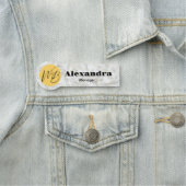 Wit Goud Marmer Modern Restaurant Medewerker Naamplaatje (In situ)