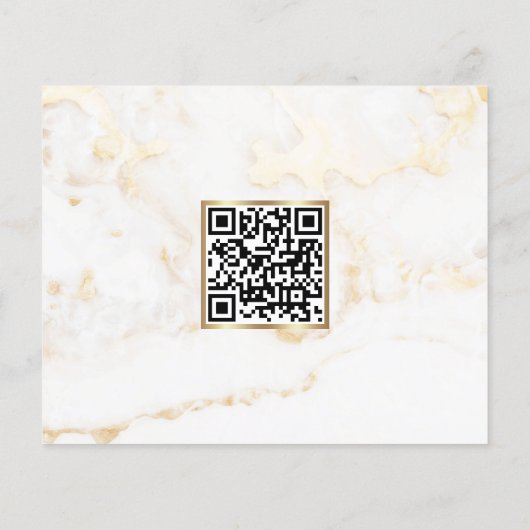 Wit Goud Marmeren Make-up Artist Elegant Flye Flyer (Achterkant)