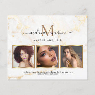 Wit Goud Marmeren Make-up Artist Elegant Flye Flyer