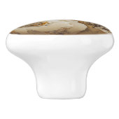 Wit goud marmeren patroon keramische knop (Zijkant)