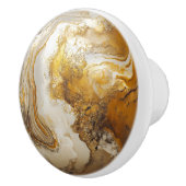 Wit goud marmeren patroon keramische knop (Rechts)