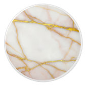 Wit Goud marmeren steen, natuurlijke deur trekken, Keramische Knop (Voorkant)