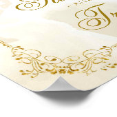 Wit Goud Mexicaans Doop Verjaardag Sweets Treats Poster (Hoek)