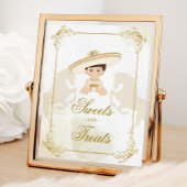 Wit Goud Mexicaans Doop Verjaardag Sweets Treats Poster