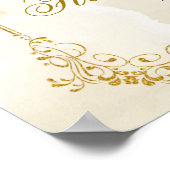 Wit Goud Mexicaanse Jongen 1e Verjaardag Welkomstb Poster (Hoek)