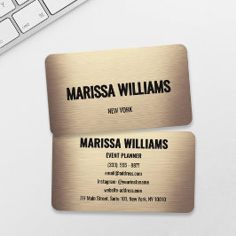 Wit Goud Minimalistisch Professioneel Visitekaartj Visitekaartje