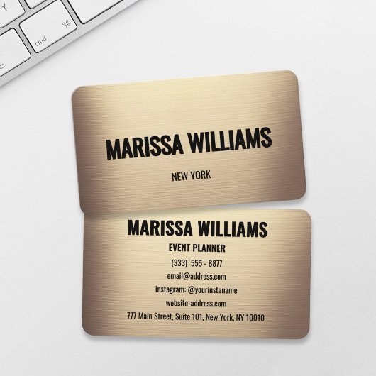 Wit Goud Minimalistisch Professioneel Visitekaartj Visitekaartje