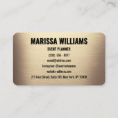 Wit Goud Minimalistisch Professioneel Visitekaartj Visitekaartje (Achterkant)