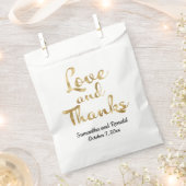 Wit & Goud Minimalistische Liefde & Bedankt bruilo Bedankzakje (Geknipt)