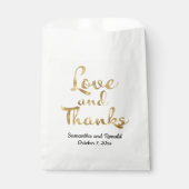 Wit & Goud Minimalistische Liefde & Bedankt bruilo Bedankzakje (Voorkant)