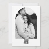 Wit & Goud Modern Minimaal Elegant Verloving Kaart (Achterkant)