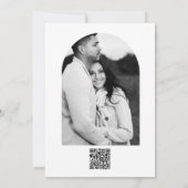 Wit & Goud Modern Minimal Elegant Huwelijk Kaart (Achterkant)