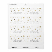 Wit & Goud Modern Stippen Feestpakket Label (Full Sheet)