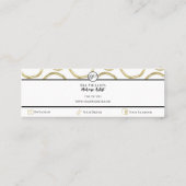 Wit & Goud Moderne Glam Elegante Cirkels Mini Visitekaartje (Achterkant)