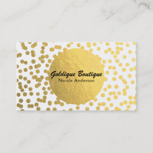 Wit & Goud namaak folie confetti moderne glamour Visitekaartje