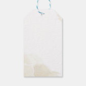 Wit Goud Paard Mexicaanse Jongen Charro Doop Cadeaulabel (Achterkant)