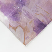 Wit Goud Paarse Blauwe Bloemen Fleece Deken (Hoek)