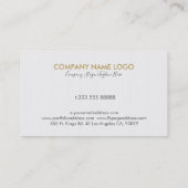 Wit & Goud Paisley Kant Visitekaartje (Achterkant)