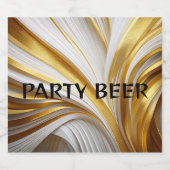 Wit Goud Retro Bier Etiket (Enkel label)