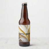 Wit Goud Retro Bier Etiket (Voorkant)